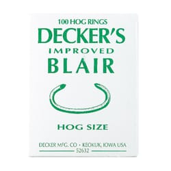 Decker's 12.5 Ga. Animal Ring For Hog 100 pk