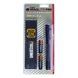 Maglite Mini Pro 226 lm Gray LED Flashlight/Holster Combo Pack AA Battery
