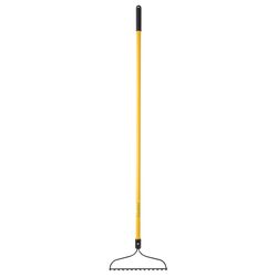 Home Plus 61 in. L X 14 in. W Steel Bow Rake Fiberglass Handle