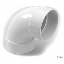 Plastic Trends 4 in. Hub T X 4 in. D Hub PVC Elbow