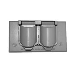 Sigma Electric Rectangle Metal 1 gang Horizontal Duplex Cover For Wet Locations