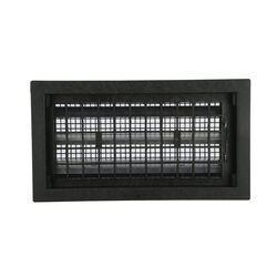 Air Vent 9.5 in. H X 17.5 in. W Black Plastic Foundation Vent