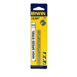 Irwin 15/64 in. S X 3-7/8 in. L High Speed Steel Drill Bit 1 pc