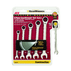 Ace Multiple S SAE Gearwrench Set 8.2 in. L 6 pc