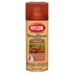 Krylon Semi-Transparent Smooth Redwood Oil-Based Oil-Based Wood Stain 12 oz