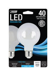 Feit Electric acre G25 E26 (Medium) LED Bulb Daylight 40 Watt Equivalence 1 pk
