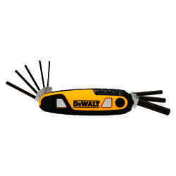 DeWalt Multi-Size SAE Fold-Up Locking Hex Key Set 6.7 in. 8 pc