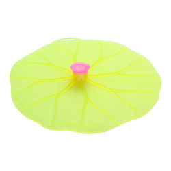 Charles Viancin 9 in. L Yellow Silicone Medium Lily Pad Lid