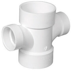 Charlotte Pipe Schedule 40 3 in. Hub T X 3 in. D Hub PVC Sanitary Tee