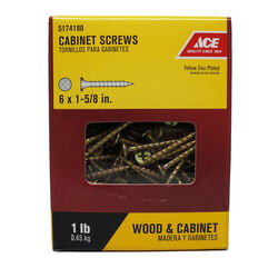 Ace No. 6 S X 1-5/8 in. L Phillips Yellow Zinc-Plated Cabinet Screws 1 lb 220 pk