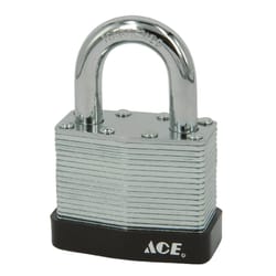 Ace 1-3/4 in. H X 2-3/8 in. W X 1-3/16 in. L Steel Double Locking Padlock 1 pk