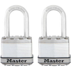 Master Lock 1-3/4 in. W X 1.5 in. L Stainless Steel Ball Bearing Locking Padlock 2 pk Keyed Alik