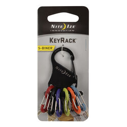 Nite Ize KeyRack 2 in. D Stainless Steel Black Carabiner Key Chain