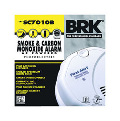 BRK Hard-Wired w/Battery Back-up Electrochemical/Photoelectric Smoke and Carbon Monoxide Detector