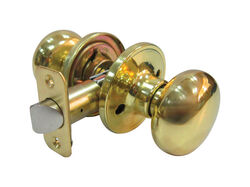 Faultless Mushroom Polished Brass Metal Passage Door Knob 3 Grade Right Handed