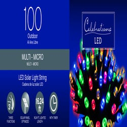 Celebrations LED Micro/5mm Multi-color 100 ct String Christmas Lights 16.25 ft.