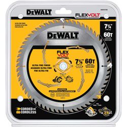 DeWalt FLEXVOLT 7-1/4 in. D X 5/8 in. S Carbide Tipped Steel Circular Saw Blade 60 teeth 1 pk