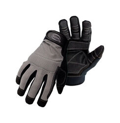 Boss Breathable Mesh Men's Indoor/Outdoor Mechanic Work Gloves Black/Gray XL 1 pair