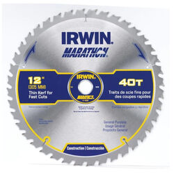 Irwin Marathon 12 in. D X 1 in. S Carbide Miter and Table Saw Blade 40 teeth 1 pk