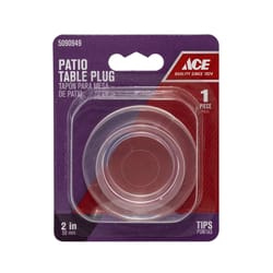 Ace Plastic Umbrella Hole Ring and Cap Set Clear Round