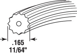 Prime-Line 0.17 in. D X 300 in. L Screen Spline