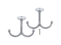 Ace 3-1/2 in. L Chrome Silver Metal Medium Undershelf Hook 2 pk