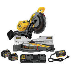 DeWalt FLEXVOLT 12 in. Cordless Brushless Dual-Bevel Sliding Compound Miter Saw Kit 120 V 15 amps