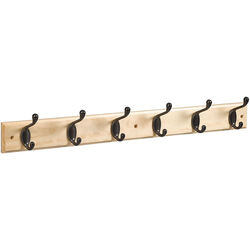 National Hardware 27 in. L Oil Rubbed Bronze Wood Oil Rubbed Broze Hook Rack 1 pk