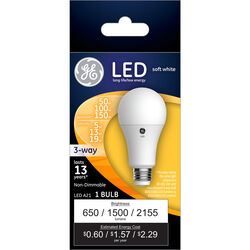 GE acre A21 E26 (Medium) LED Light Bulb Soft White 50/100/150 Watt Equivalence 1 pk