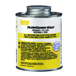 Oatey FlowGuard Gold All Weather One-Step Yellow Cement For CPVC 16 oz