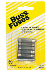 Bussmann Assorted amps Glass Tube Fuse 5 pk