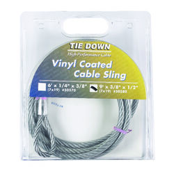 Tie Down Engineering Clear Vinyl Galvanized Steel 3/8 in. D X 9 ft. L Cable Sling