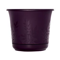 Bloem 6 in. H X 6 in. D Resin Freesia Etched Planter Purple