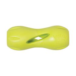 West Paw Zogoflex Green Qwizl Synthetic Rubber Dog Treat Toy/Dispenser Small in.