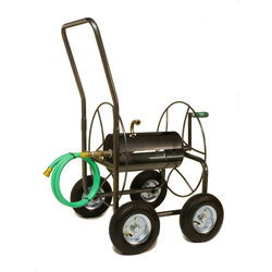 Yard Butler 400 ft. Wheeled Silver Hose Cart