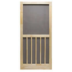 Precision Nantucket 80-1/2 in. H X 32 in. W Nantucket Natural Wood Wood Screen Door