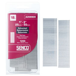 Senco 2 in. 18 Ga. Straight Strip Brad Nails Smooth Shank 1,200 pk