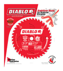 Diablo 7-1/4 in. D X 5/8 in. S Carbide Tip Steel Circular Saw Blade 40 teeth