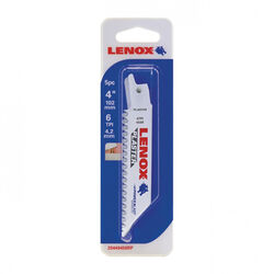 Lenox 4 in. Bi-Metal Reciprocating Saw Blade 6 TPI 5 pk