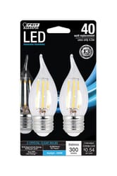 Feit Electric acre Performance CA10 E26 (Medium) LED Bulb Daylight 40 Watt Equivalence 2 pk