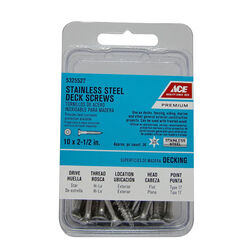 Ace No. 10 S X 2-1/2 in. L Star Flat Head Deck Screws 30 pk