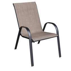 Living Accents Black Steel Chair Tan