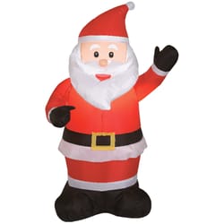 Gemmy LED White 42.13 in. Inflatable Waving Santa