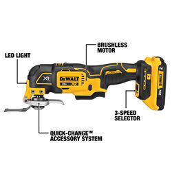 DeWalt XR 20 V Cordless Oscillating Multi-Tool Kit 20000 opm