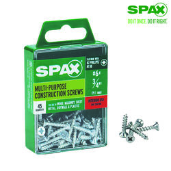 SPAX No. 6 S X 3/4 in. L Phillips/Square Flat Head Multi-Purpose Screws 45 pk
