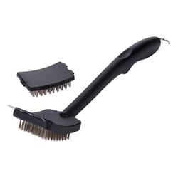 Grill Mark Stainless Steel Black Grill Brush Set 2 pc