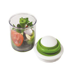 Chef'n VeggiChop 5-1/2 in. W X 5-1/2 in. L Clear/Green Plastic/Stainless Steel Vegetable Cutter