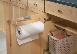 InterDesign Stainless Steel Door Mount Paper Towel Holder 5.3 in. H X 1.8 in. W X 11.8 in. L