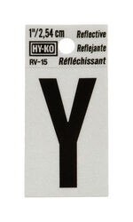 Hy-Ko 1 in. Reflective Black Vinyl Self-Adhesive Letter Yes 1 pc