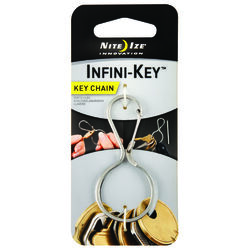 Nite Ize Infini-Key 2 in. D Stainless Steel Silver Key Ring